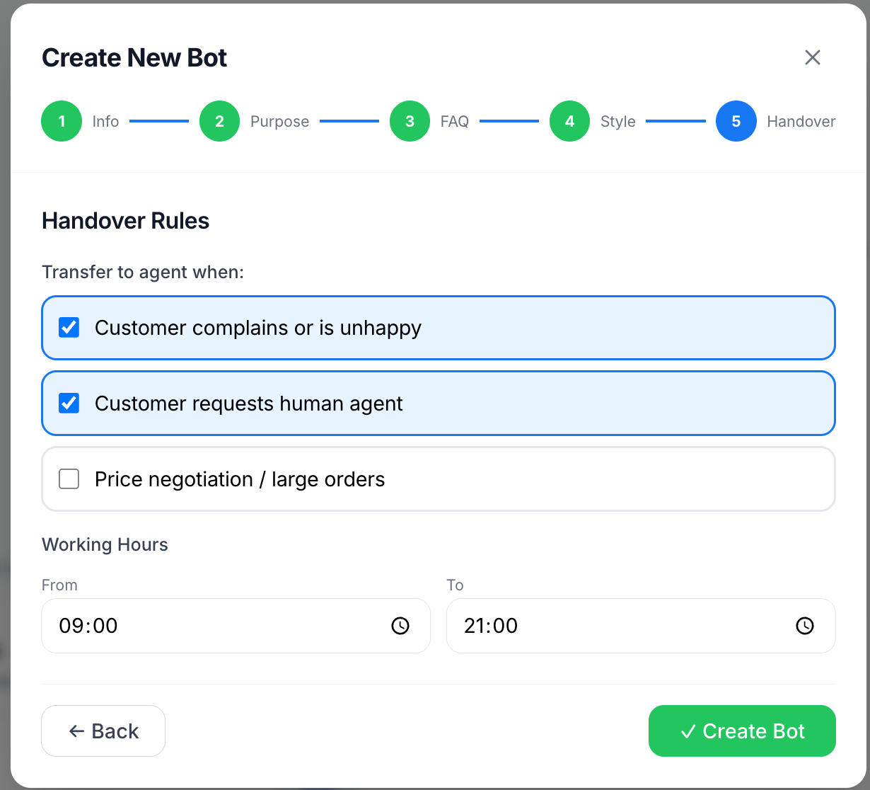Step 5: Quy tac chuyen giao